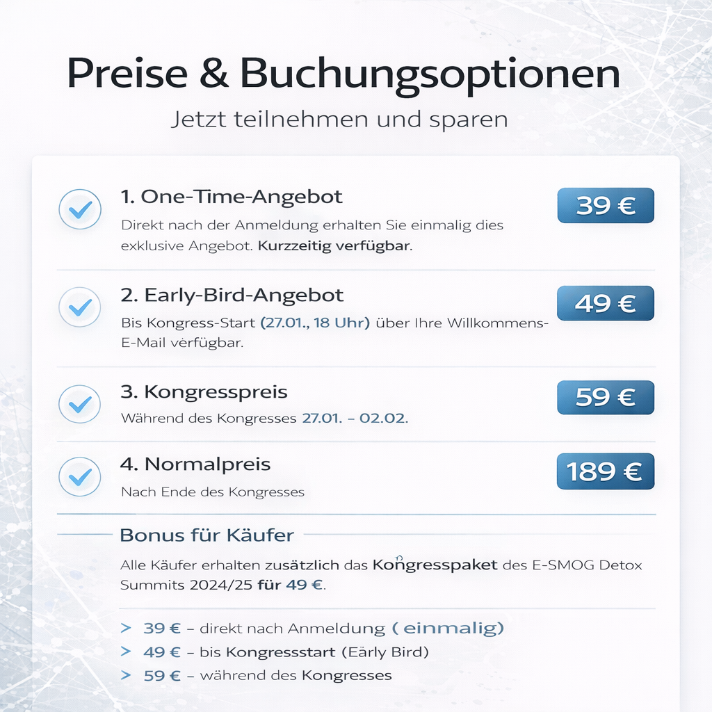 Elektrosmog Detox Summit 2.0 – Onlinekurs 2026