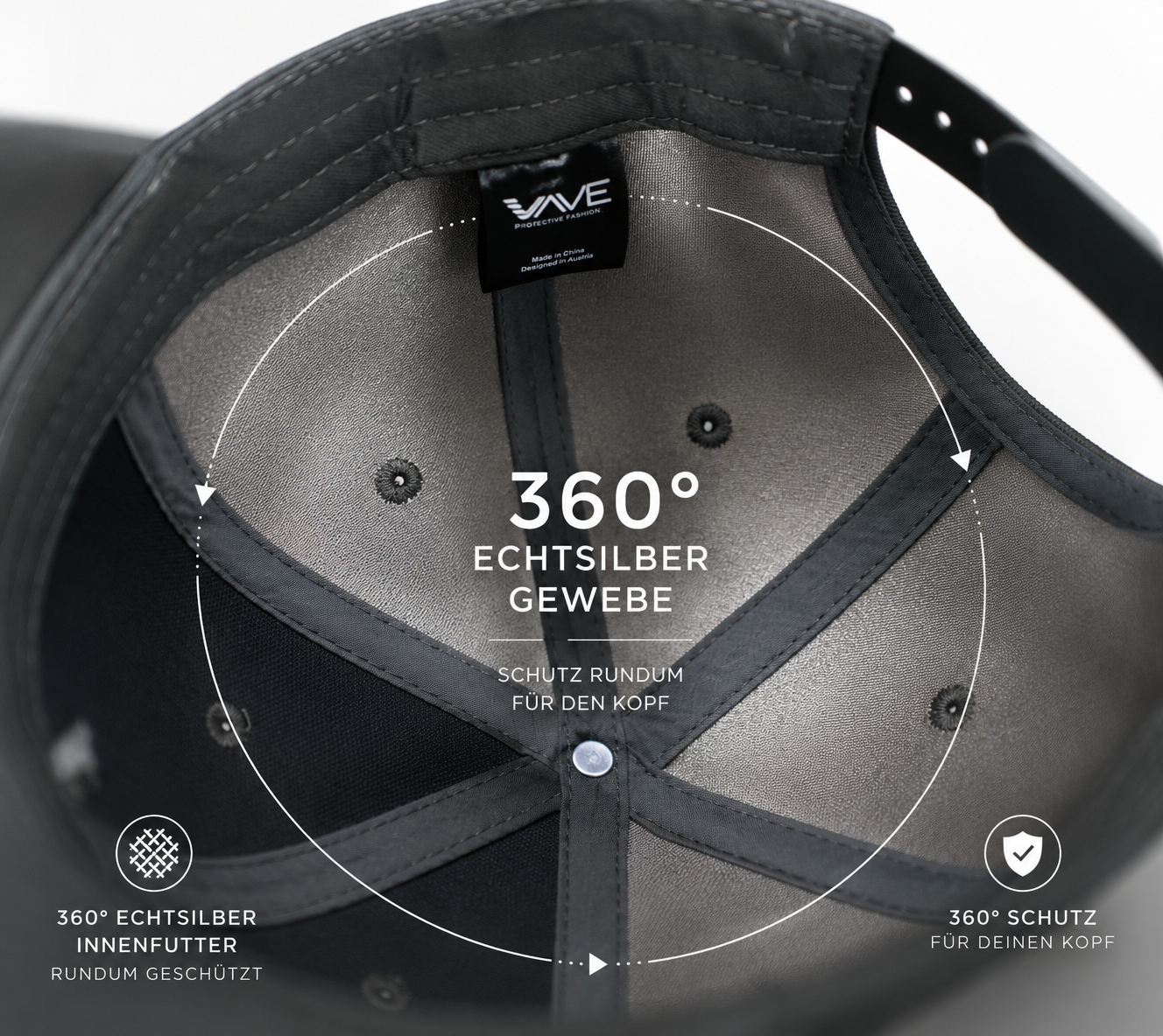 5G radiation protection cap anti-electrosmog for women and men