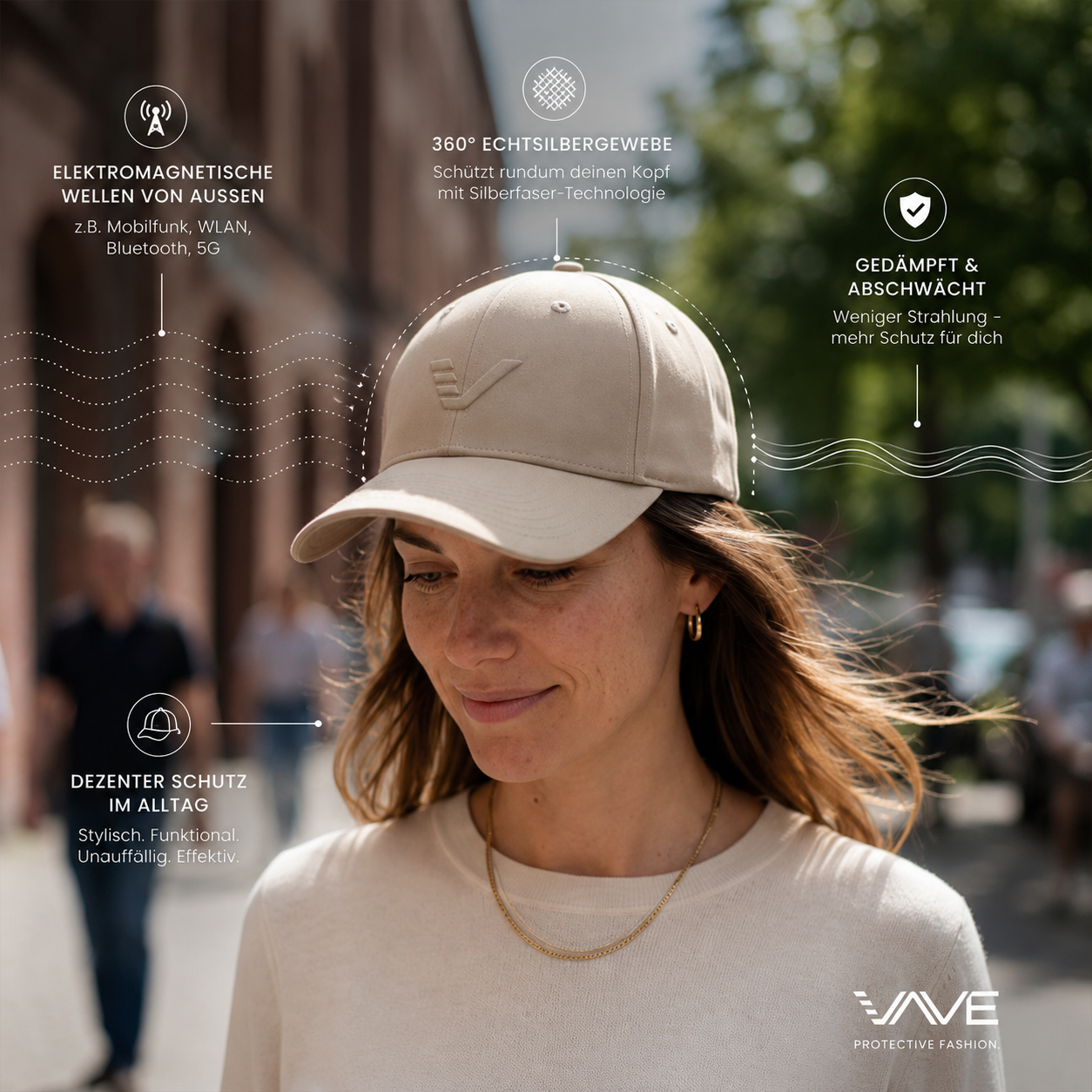 5G radiation protection cap anti-electrosmog for women and men
