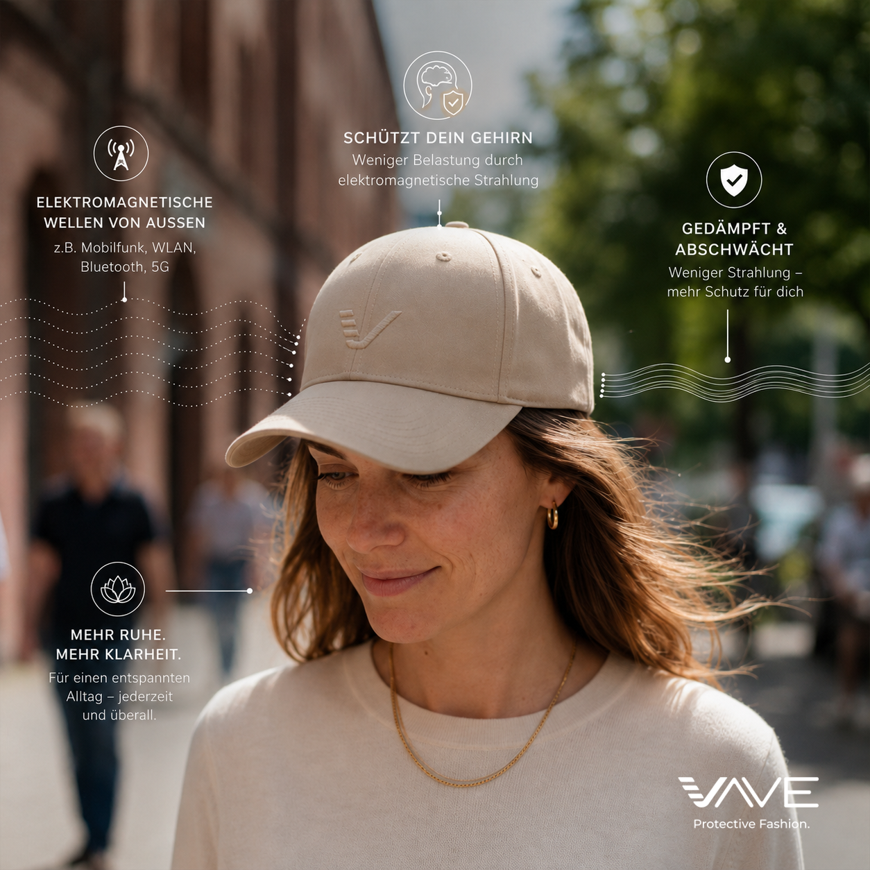 5G radiation protection cap anti-electrosmog for women and men